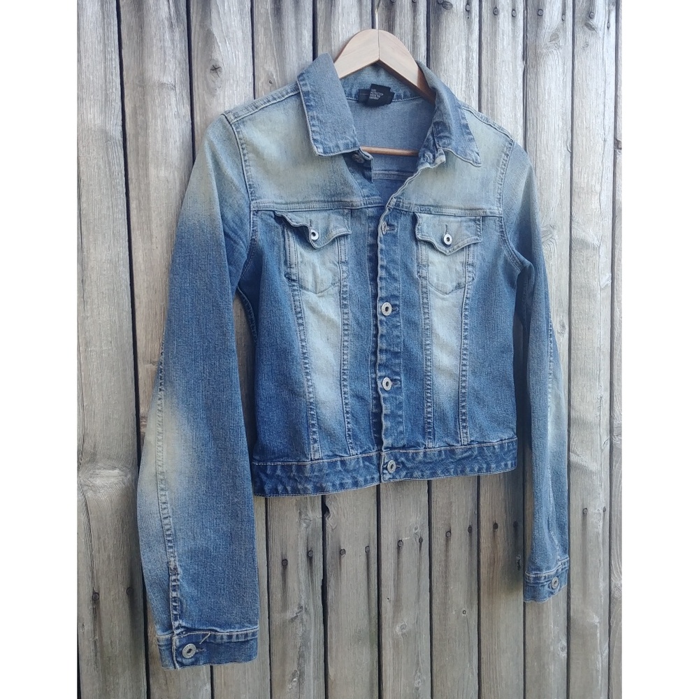 Diesel vintage y2k button down stretch denim jean jacket antique wash Womens M
